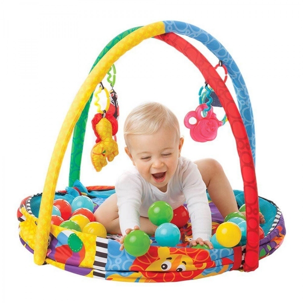 Развивающий коврик-бассейн Playgro с шариками 4