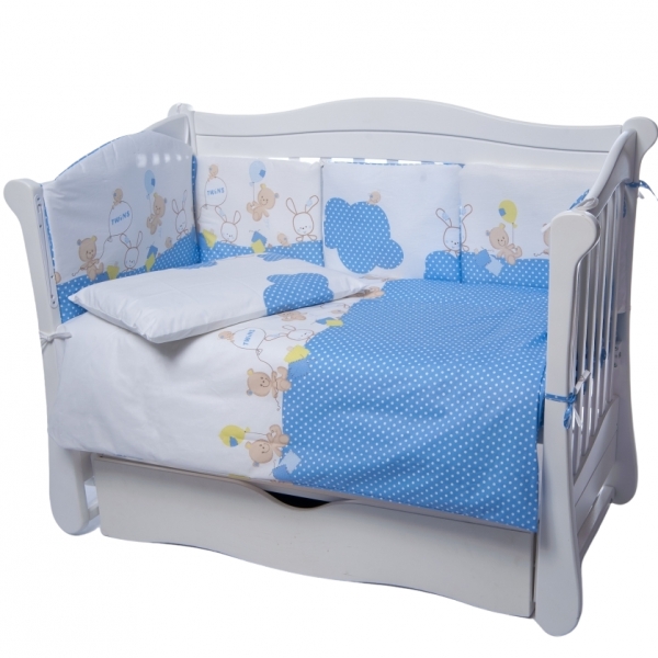 Детская постель Twins Comfort 4 элемента бампер подушки 3
