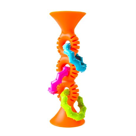 Прорезыватель-погремушка на присосках Fat Brain Toys pipSquigz Loops оранжевый (F165ML) 1